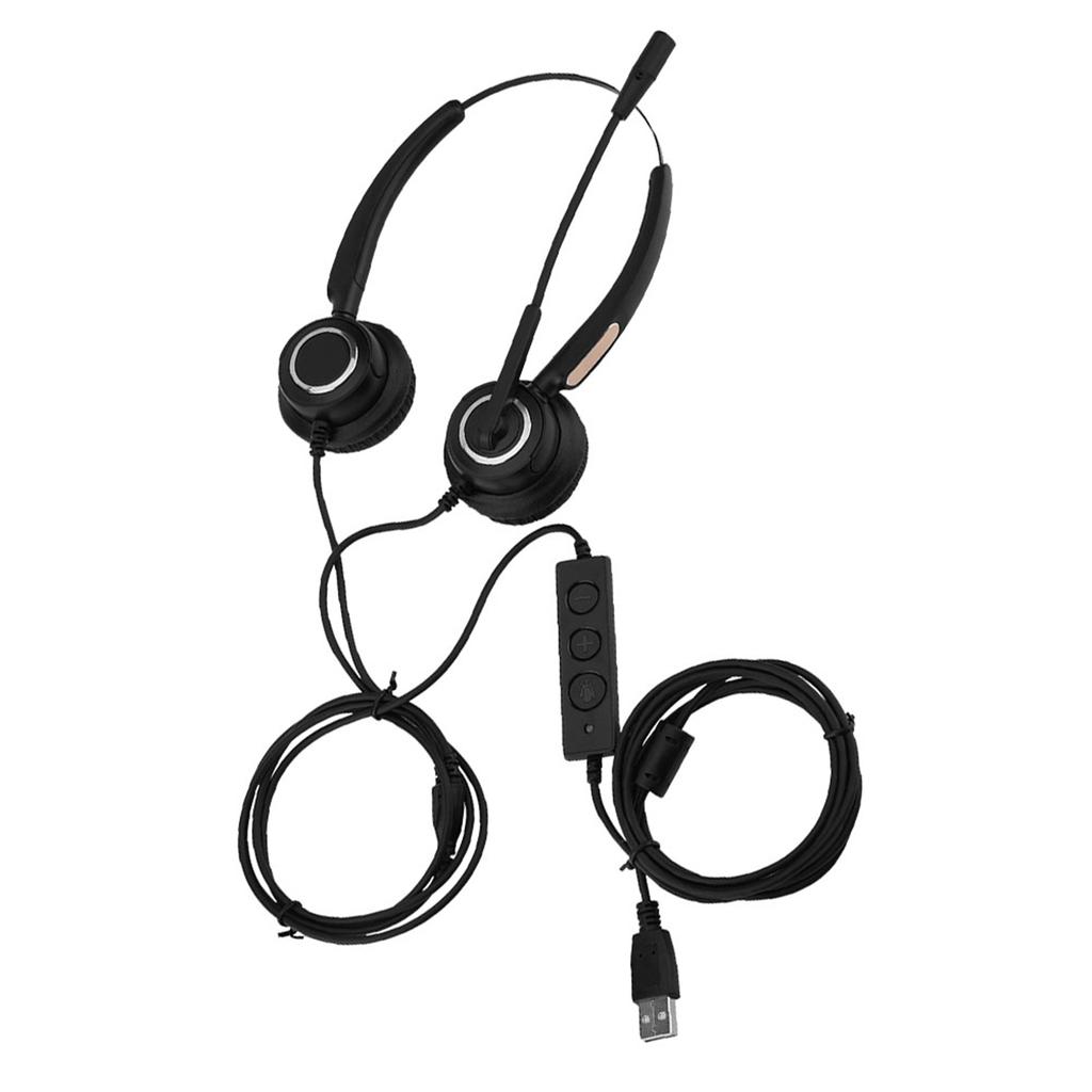 Callcenter-USB-Headset, leichtes USB-Callcenter-Headset mit Geräuschunterdrückung und Mikrofon
