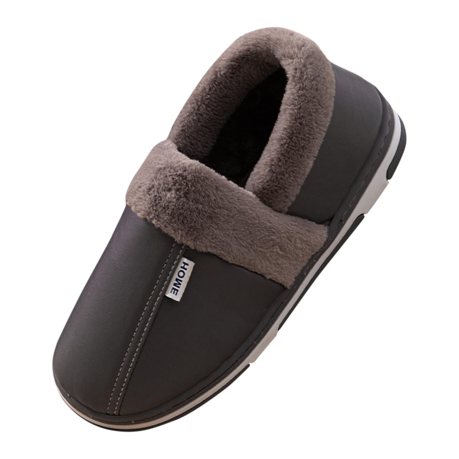 

Мужская обувь, зимние тапочки Hyoma, хлопковые противоскользящие теплые домашние дождевики на платформе 44