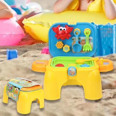 Strand Sandkasten Spielzeug Sand Wasser Tisch Sensorisches Ornament Multifunktion Hocker Lustig Pädagogisch