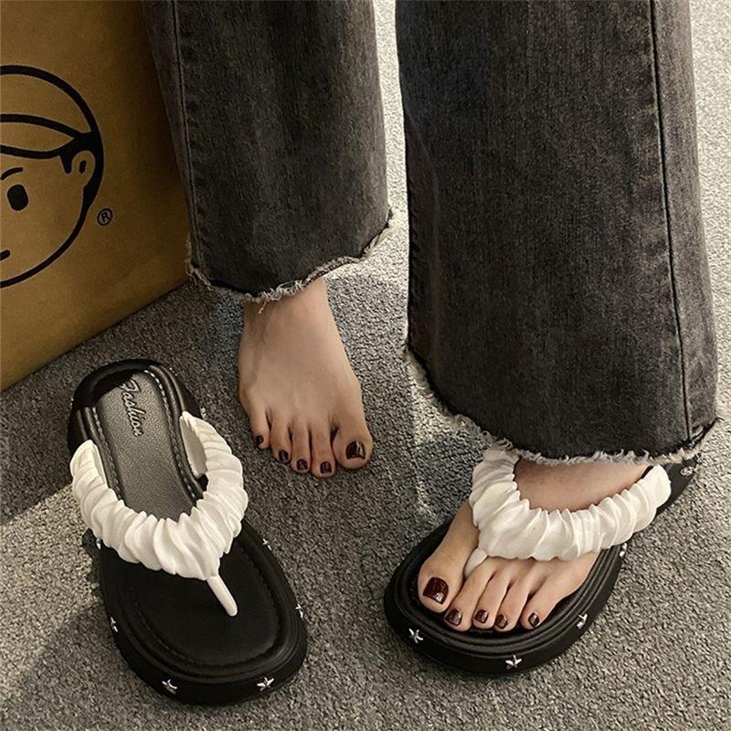 Flip-flops women's summer outer wear non-slip summer thick-soled slippers star women's cool slippers summer