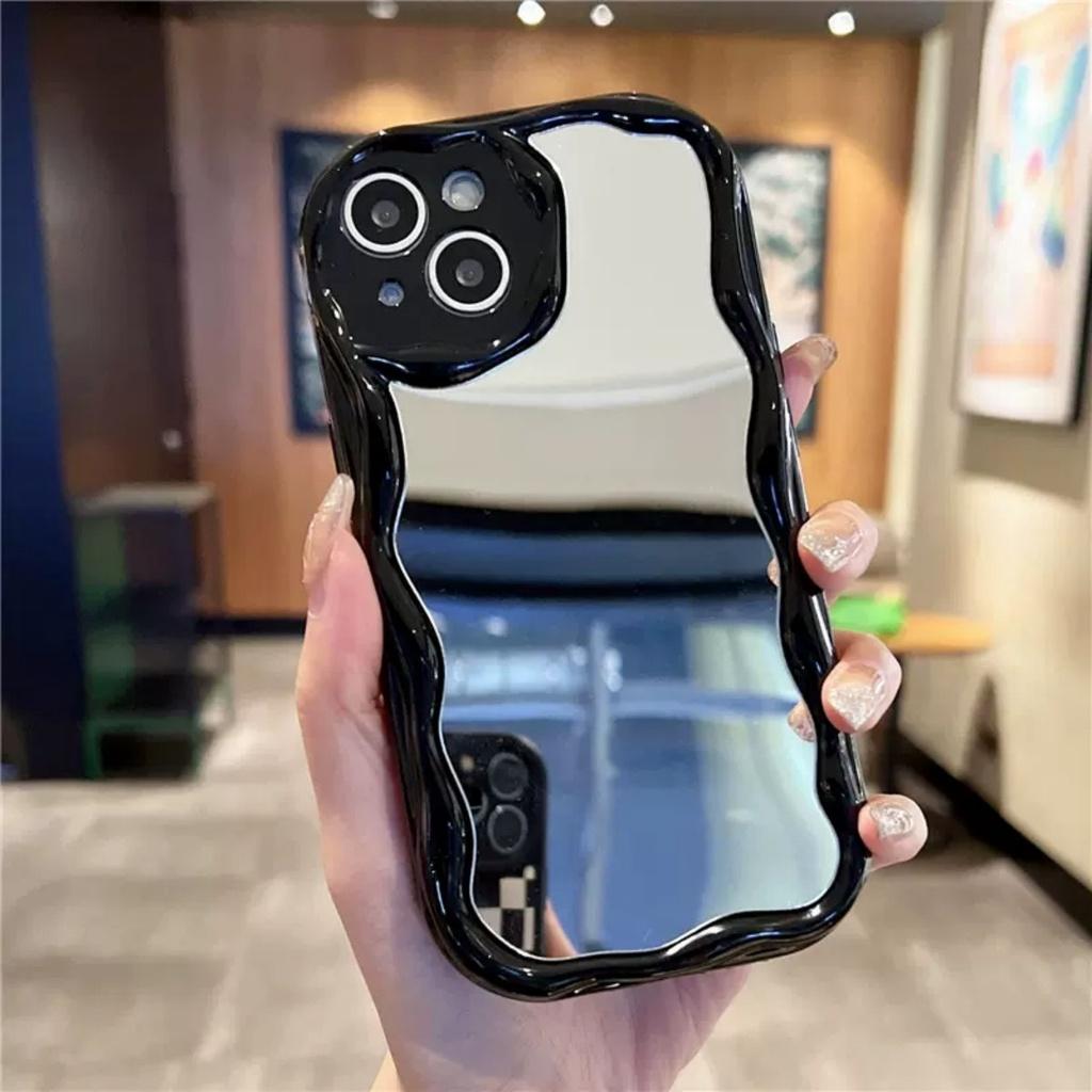 Make Up Mirror Phone Case for Xiaomi Redmi Note 14 13 12 11 Pro Plus 4G 5G 12S 11S 10S 10 9 9S 8 10C 10A Casing Cat Soft Cute