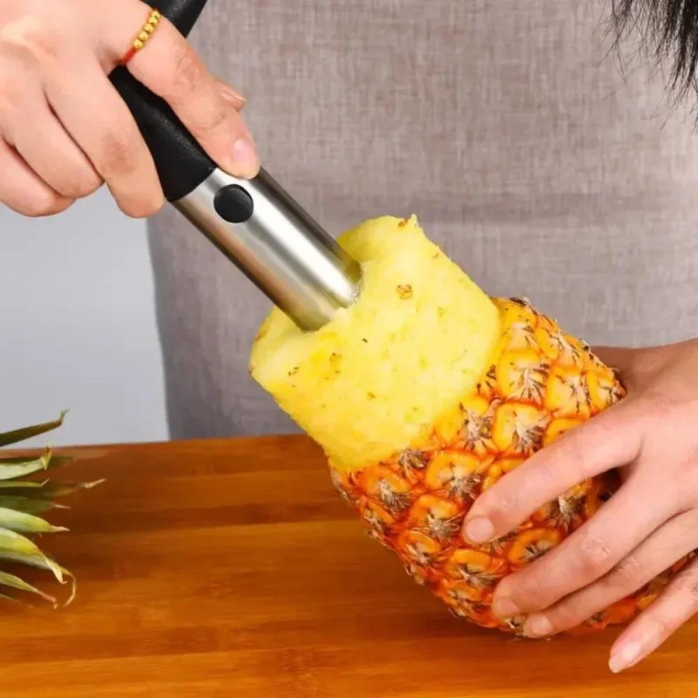 Stainless Steel Spiral Pineapple Peeler & Cutter - Easy To Use Professional Kitchen Tool for Perfect Slices