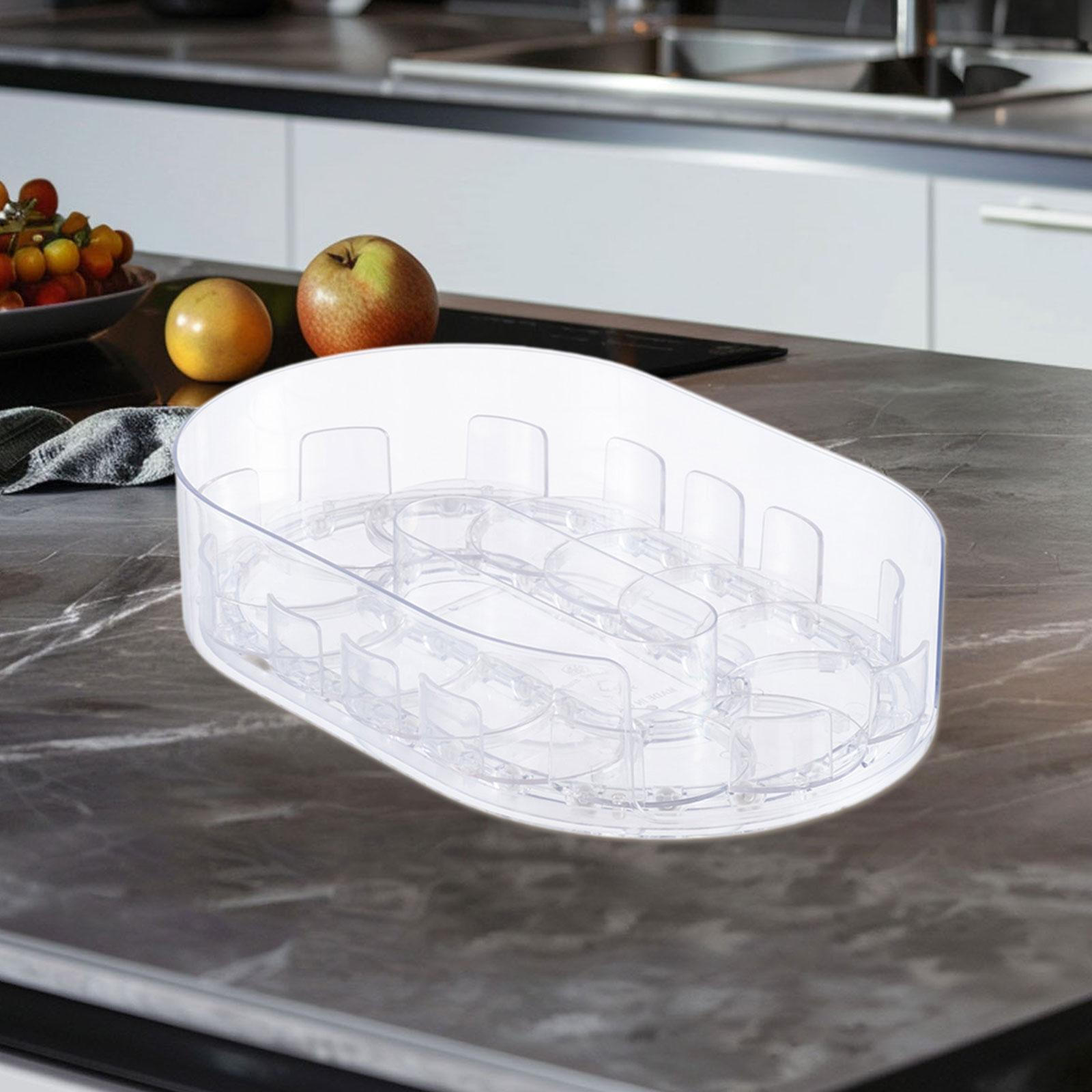 

Rotating Tray for Organizing Spices And Condiments in Pantry Clear