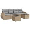 VidaXL Garden Lounge Set with Cushions 6 Pcs Beige Braided Resin 3325575