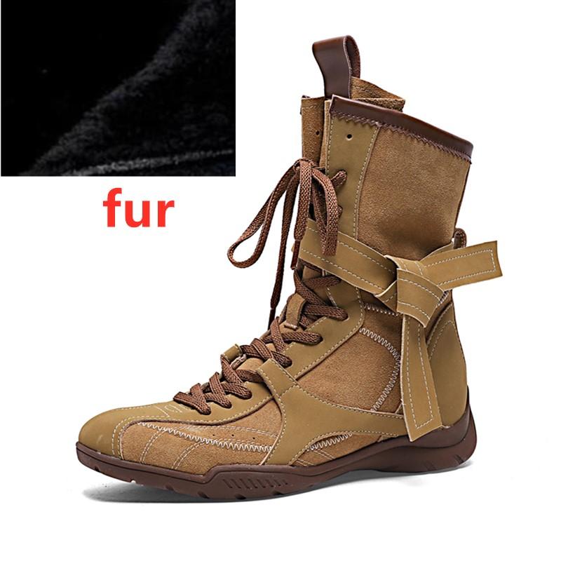 

Мода 2025 Новые женские ботильоны и полусапожки с круглым носком, нескользящие, женские ботинки для ловкости, женские боксерские ботинки большого размера для улицы 43