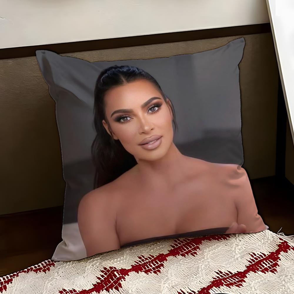 KKim KKardashianS Cushion Cover Reversible Soft Durable Pillow Cover Home Car MultiScene Use for Daily Comfort