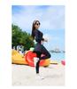 Women's Korean Style Long Sleeve Wetsuit - Sun Protection, Quick Dry, Snorkeling & Surfing Split Zipper Suit with Jellyfish Protection.