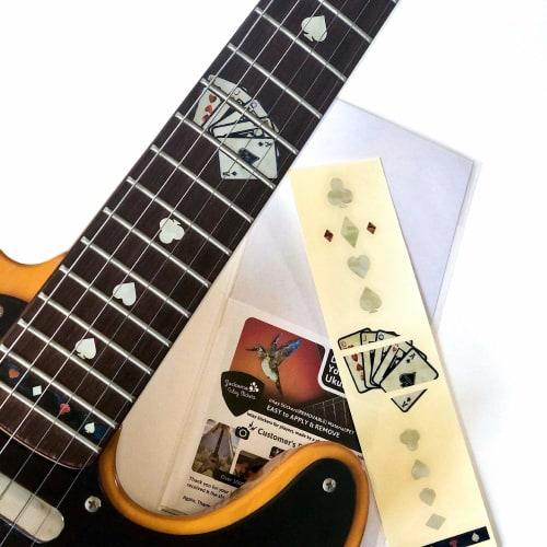 Inlaystickers Jockomo Playing Cards (Playing Cards) / White Pearl Guitar Inlay Stickers