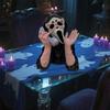 Pink Halloween Ghost Figurine Resin Glowing Ghost Ornament  Haunted House