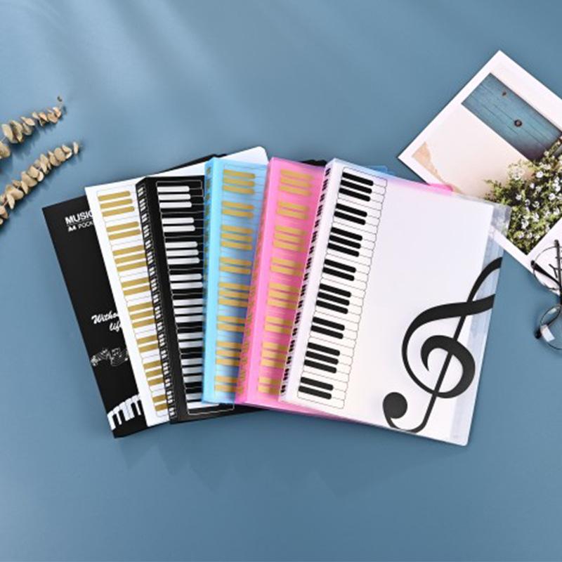 A4 Material Guitar Score Book Folder, Student Insert Sheet Music Book Folder