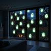 Creative Indoor Outdoor Wall Art Halloween Glow-in-the-Dark Stickers, Cute Cartoon Pumpkin Ghost Decals, Waterproof Glow in The Dark Stickers