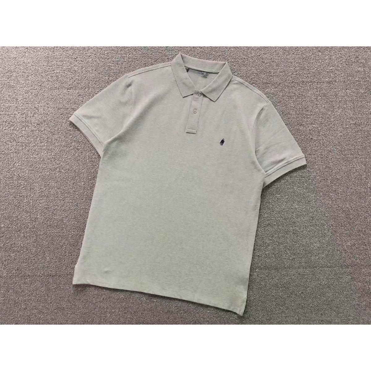 

LUXEON 100% Cotton High-end Short Sleeve POLO Shirt Men s Summer Fashion Horse Embroidered Luxury Casual T-shirt XXXL сірий