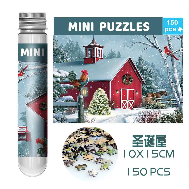 150pc Mini Test Tube Puzzle Pieces Micro Jigsaw Test Tube Tiny Puzzle Challenging Children Creative Puzzle Game Gifts