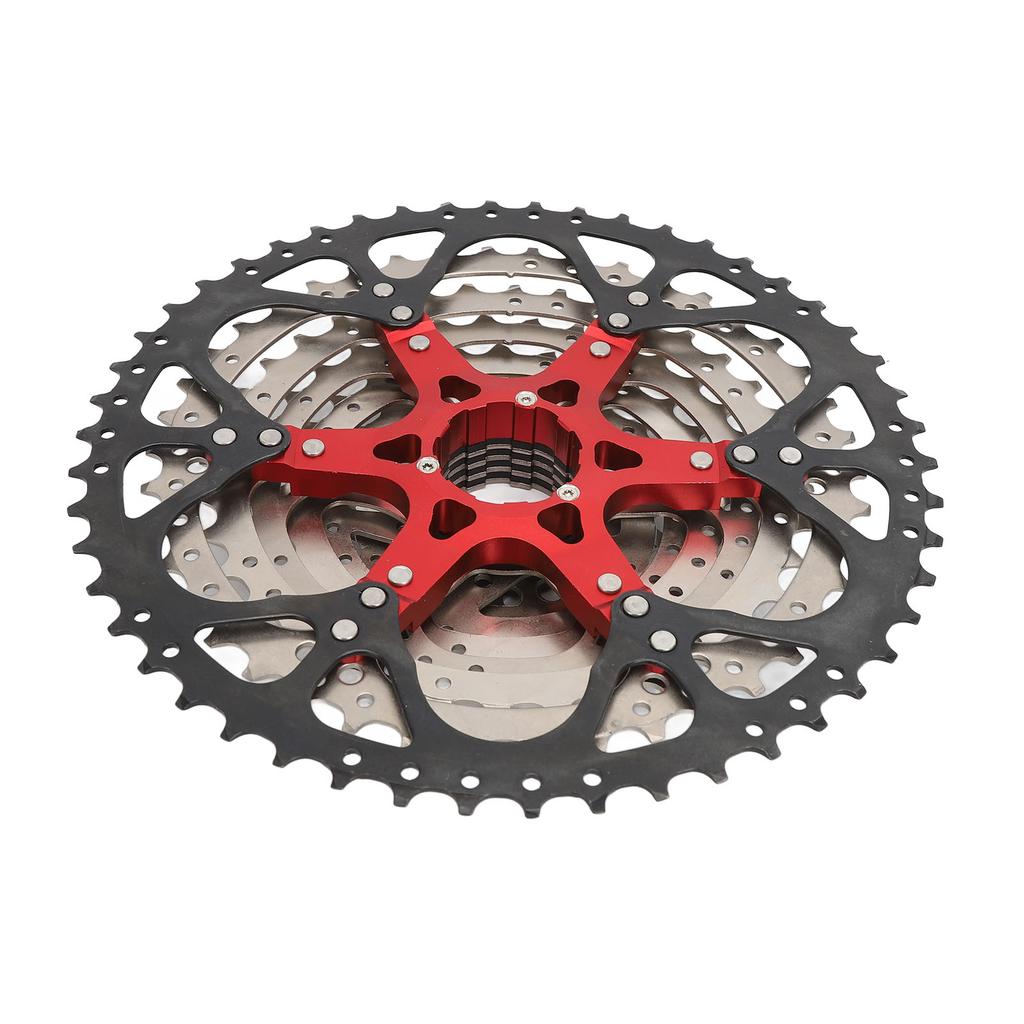 10 Speed Cassette Flywheel Aluminum Alloy 12?50T Hollow Design Silent Bicycle Freewheel for Bikes