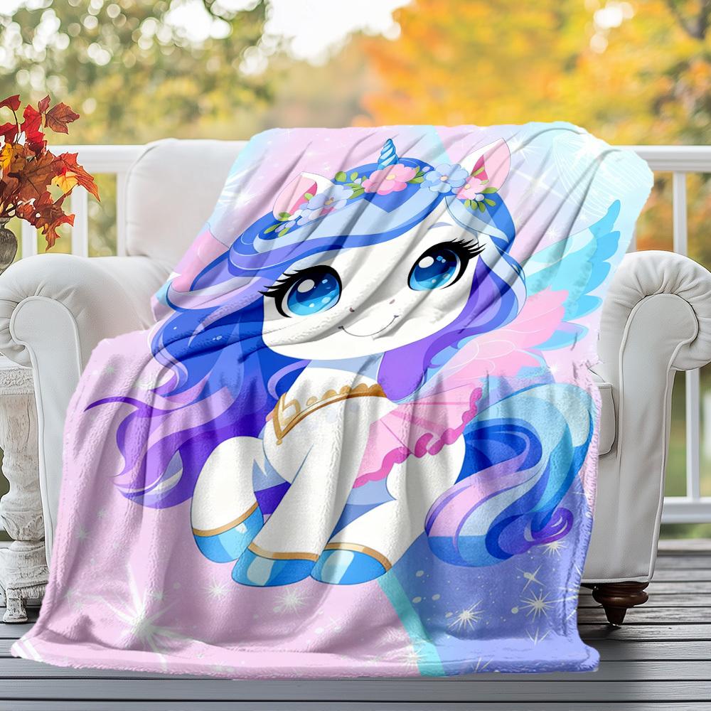 Unicorn Fantasy Outdoor Flannel Blankets, Outdoor Travel, Home Blankets, Fan Gifts,Suitable for All Seasons, Christmas Gifts. R1127168
