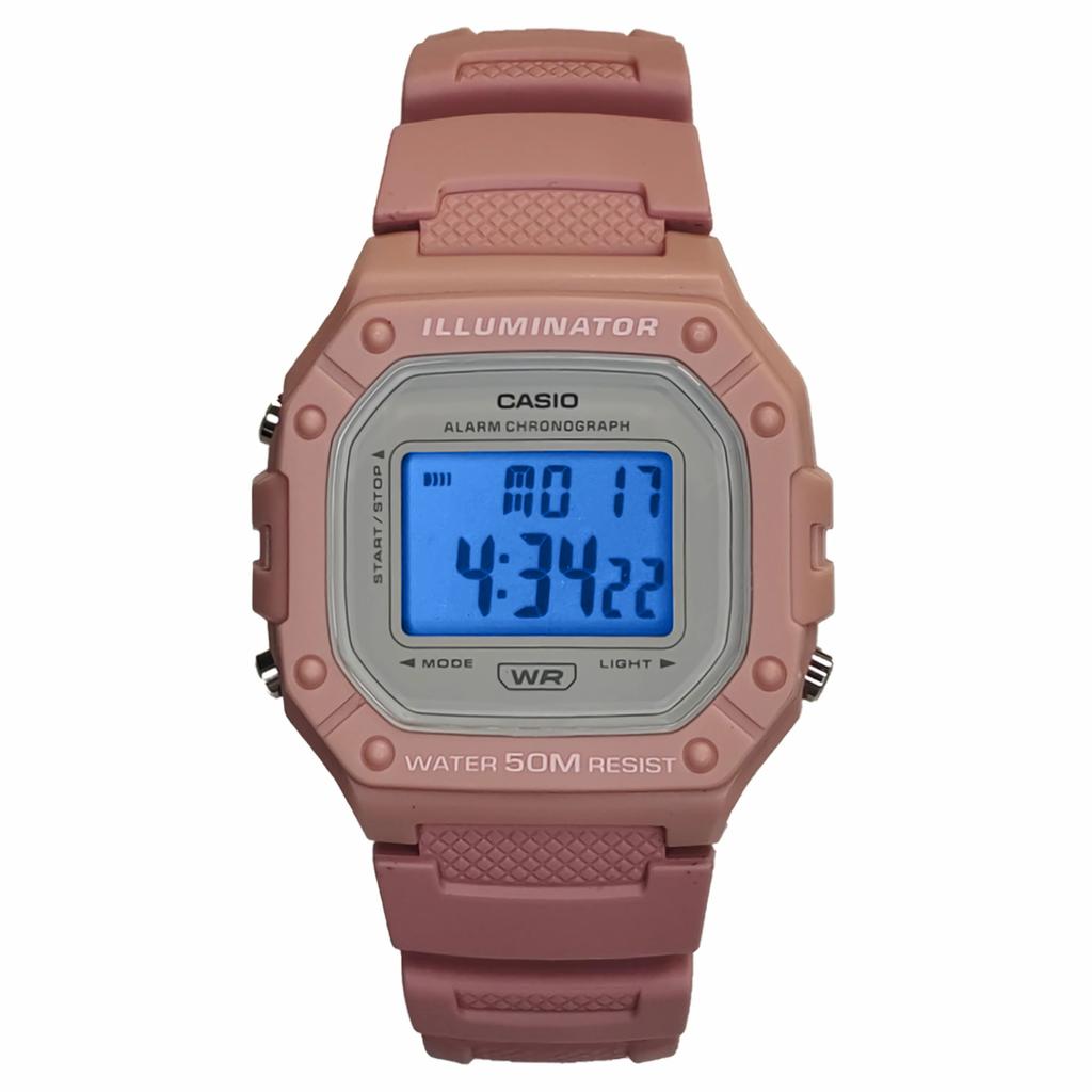 CASIO Unisex YOUTH Pink Watch W-218HC-4AV(Watch3--)