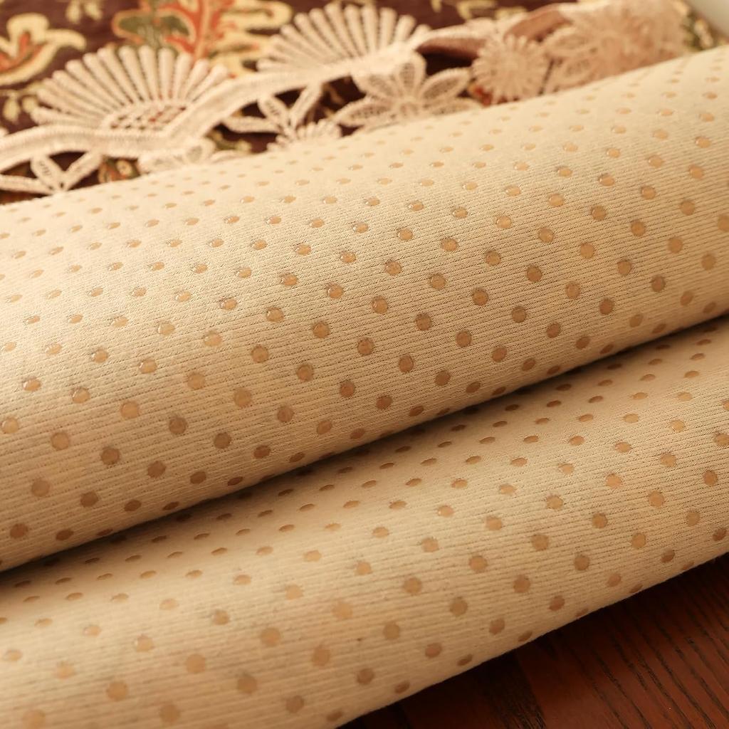 Nightstand Cover:Luxe Palace Garden Chenille Table Protector with Lace, Vintage Floral Embroidery Dresser Cover for End Table/Bedroom, Machine