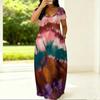 Oversized Ladies Crew Neck Dress Short Sleeve Soft Fabric Garment For Summer Picnic And Daily Casual Use
