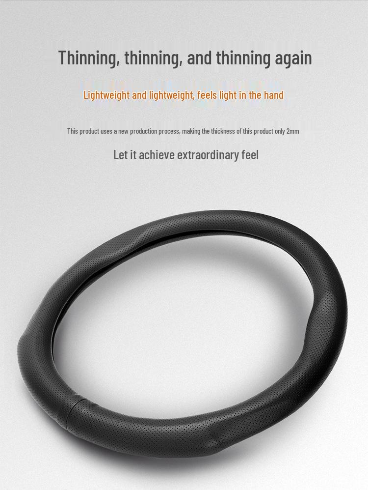 Genuine Leather Luxgen Steering Wheel Cover - Universal Fit for U6, Big 7, S5, U5, 7MPV, Na 5, Rui 3 Models