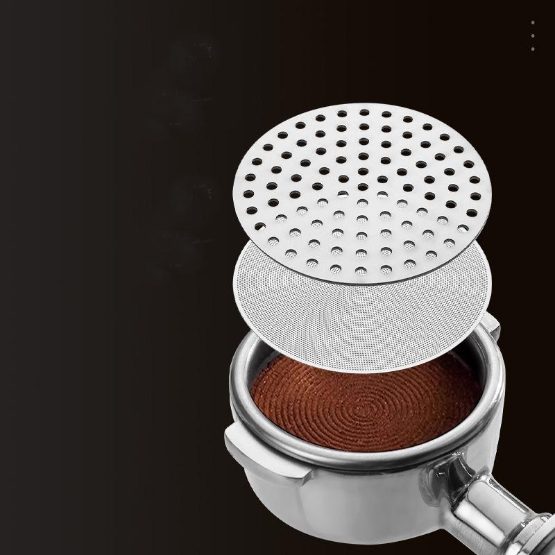 Espresso Puck Screen 51mm 53.5mm 58.5mm 304 Stainless Steel Double Layer Filter Reusable Coffee Puck Screen Filter Barista Tool