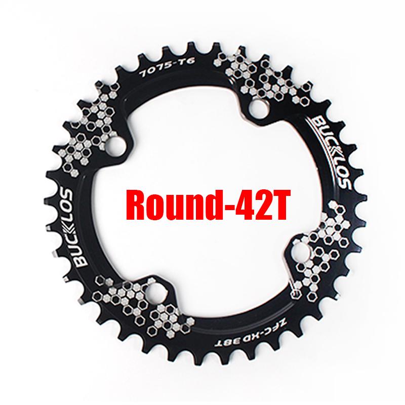 BUCKLOS Fahrrad 104 BCD Kettenblatt rund oval Fahrradkettenblatt 30T 32T 34T 36T 38T 40T 42T Narrow Wide Kettenblatt Fahrradteil