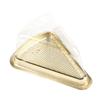50Pcs Caixas de fatias de bolo de plástico Recipientes de sobremesa descartáveis Caixa de cheesecakes duráveis Padaria