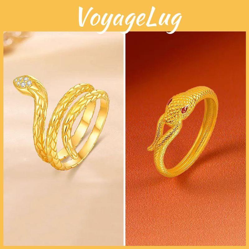 Snake Gold Eyecatching Ring For Men Featuring Dazzling Diamonds And Zodiac Elements