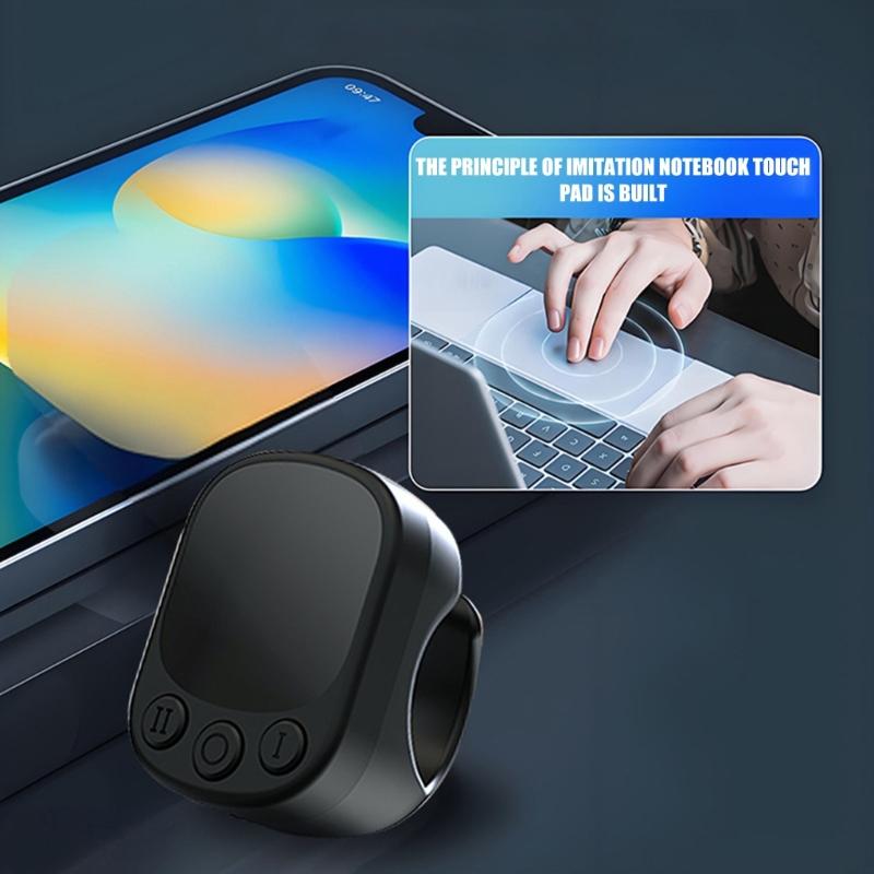 Wireless Finger Rings Remote Controls with Touchpads For HandsFree Scrolling On Phones And Pad