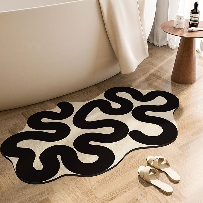 special-shaped floor mat toilet absorbent foot mat toilet door soft foot mat non-slip and dirt-resistant carpet