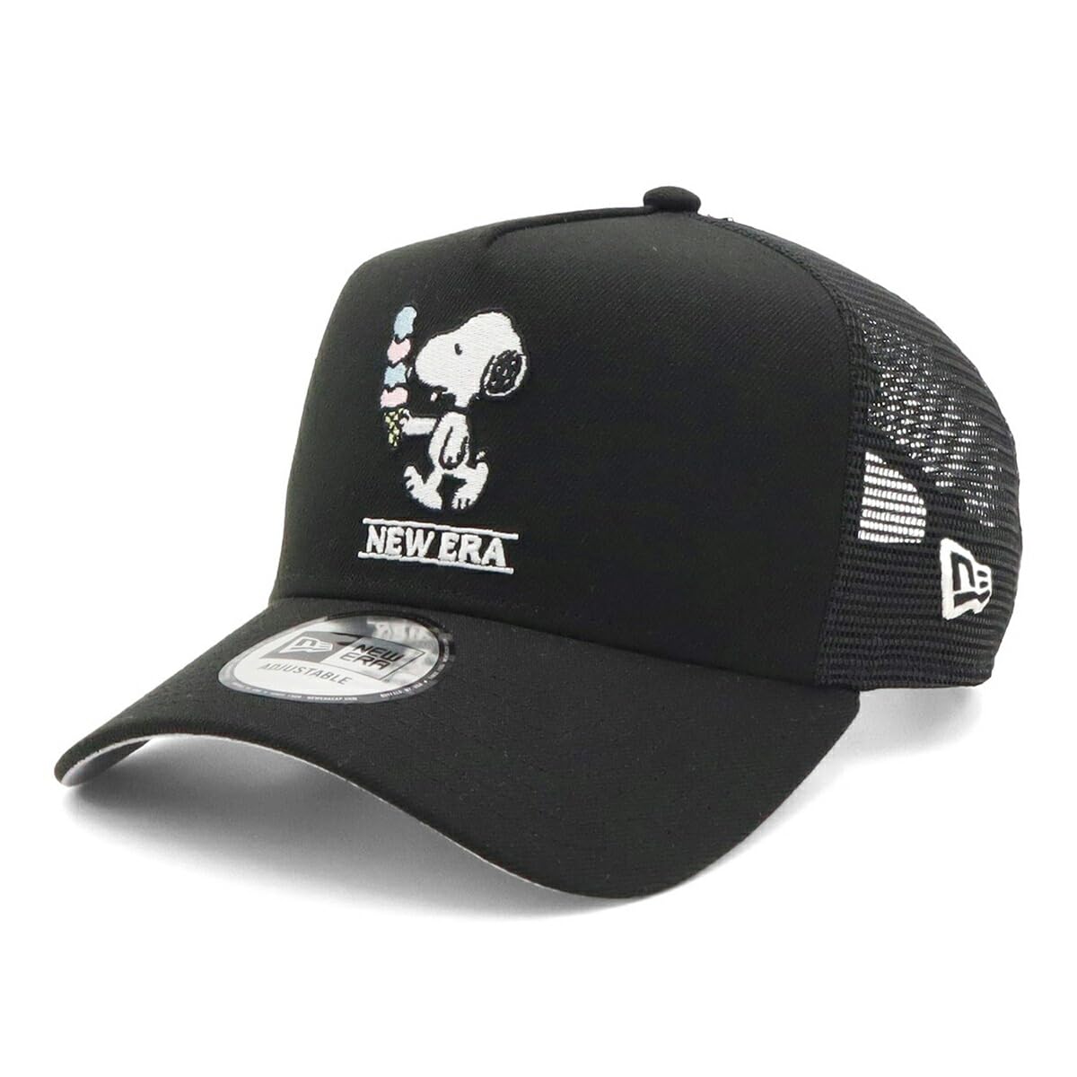 

New Era 9FORTY Кепка Тракер Сетчатая Peanuts Snoopy ONSPOTZ и Deep Gill BB UV Модная Функциональная Шляпа A-Frame (14676943 NER36C4691) Черный, Сотрудничество,