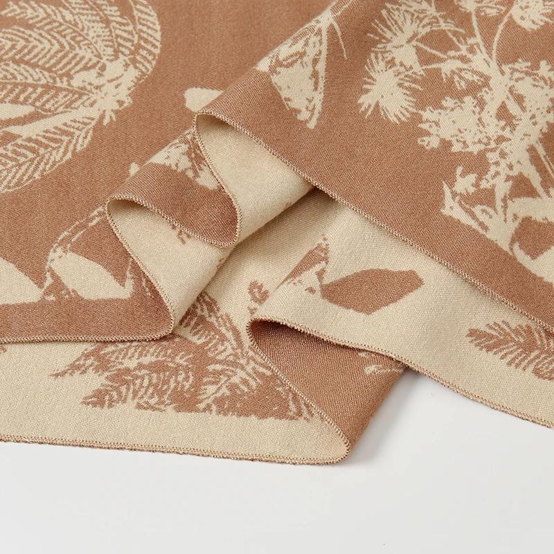 Elegant Floral Cashmere Scarf Women Winter Warm Shawl Thick Luxury Blanket Wrap Pashmina Bufanda Fringes Foulard Long Muffler