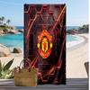 Manchester United Bedrucktes Strandtuch Schnelltrocknend Weiches Handtuch Tragbare Große Rechteckige Stranddecke für Reisen Schwimmbad