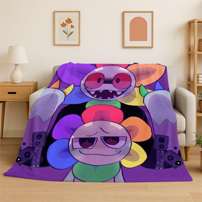 Coperta morbida in flanella Dandy World Cartoon, Coperta calda e accogliente per letto, Divano, Divanetto, Camera da letto, Soggiorno, Viaggio, Campeggio