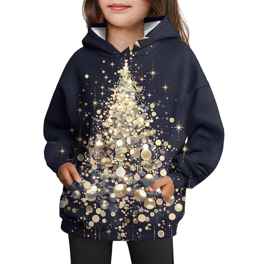 Girls' Hooded Tie-Dye Sweatshirt - Pullover Print Top