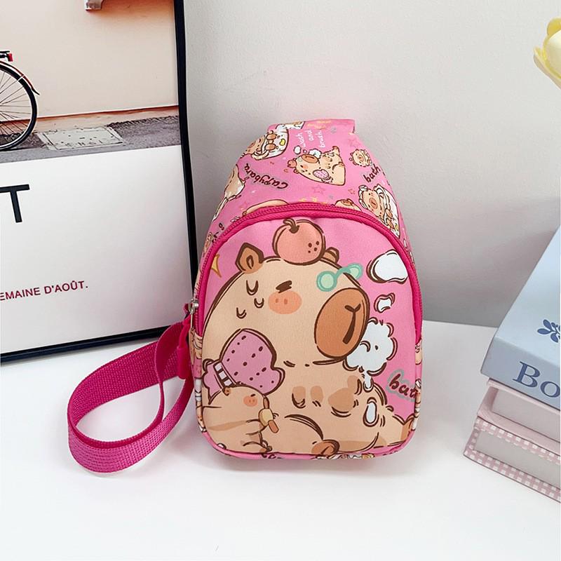 Cute Cartoon Children's Backpack: Trendy Casual Small Bag for Kindergarten Girls - Crossbody or Chest Style