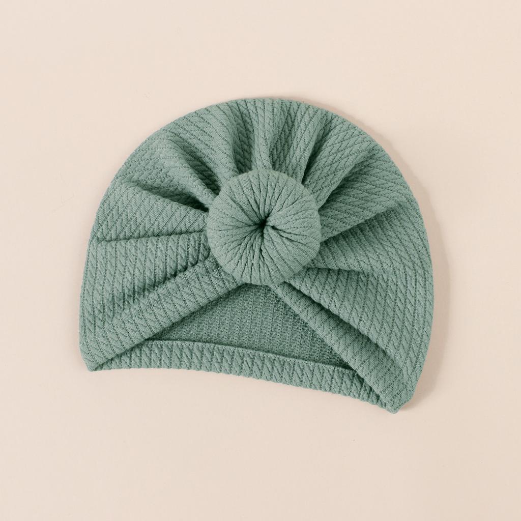 Hair Accessory Girl Warmth Hat Spring Autumn Waffle Crochet Knit Donut Beanie For Baby Infant Solid Color Turban Kid Fashion