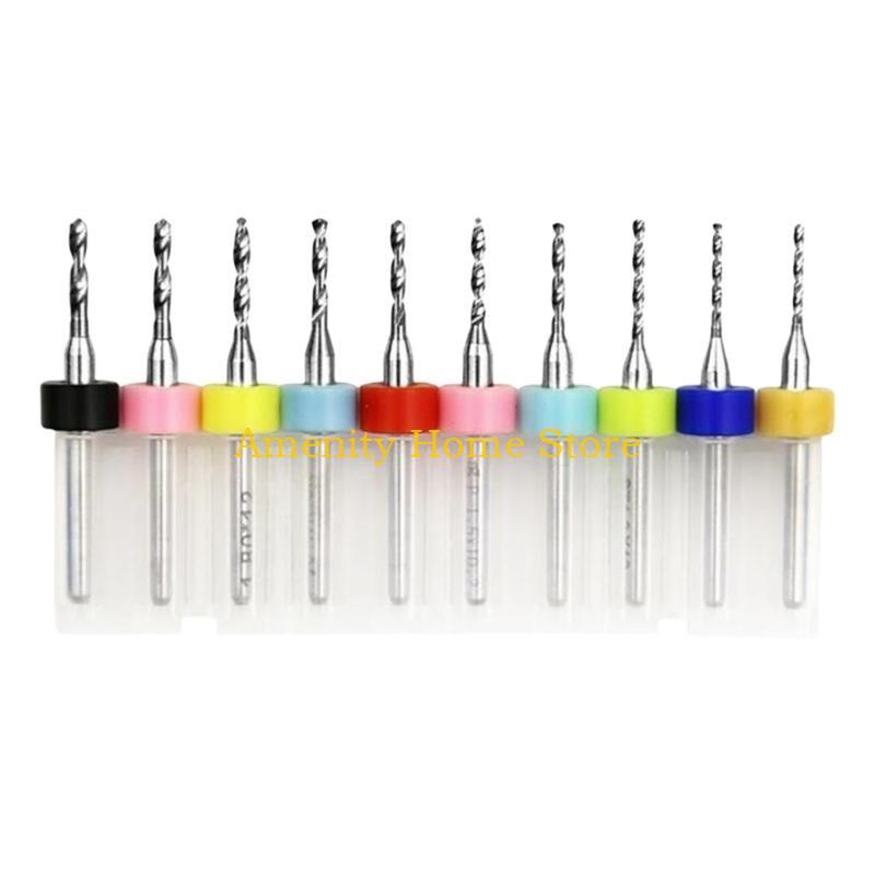 F26C Set of 10 PCB Drill Bits High Wear Resistance for Computer Numerical Control Machines and High Precise
