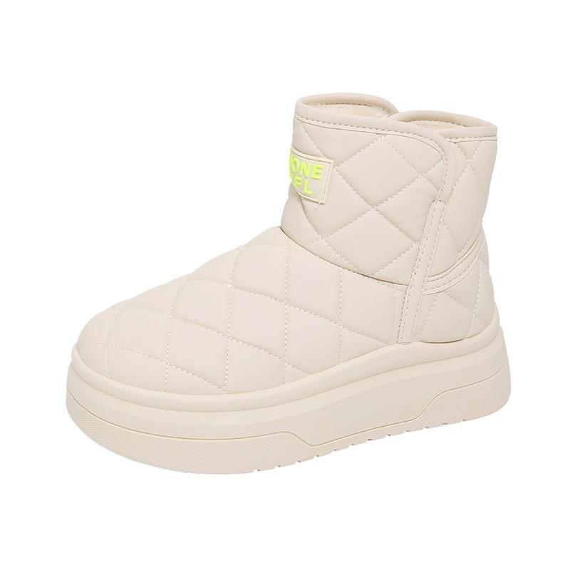 Fleece High-top Snow Boots Women's Winter New Student Warm Casual Shoes Cotton Shoes J8