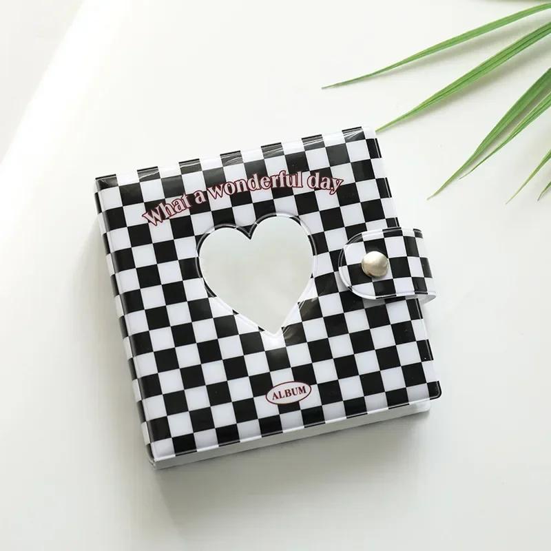 3 tums fotoalbum Kärlekshjärta Ihålig fotokortshållare Kpop Kortpärm Sött Björn Mjölk Album Instax Scrapbook Album Samlarbok