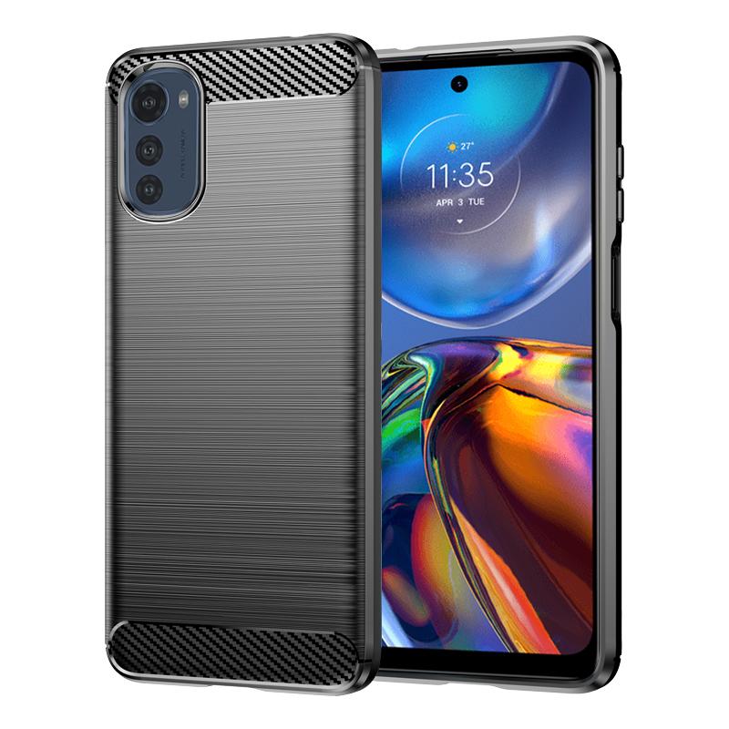 For Cover Moto E32S Case For Motorola Moto E32S Capa Carbon Fiber Bumper Back Shockproof Soft Case For Moto E 32 E32 E32S Fundas
