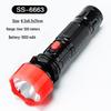 Rechargeable LED Flashlight: Mini, High-Power, Strong Illumination, Lightweight Plastic Design for Household Use