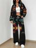 Bohemian Style Explosive Set Autumn and Winter New European and American Women's Clothing Ethnic Style Printing Women