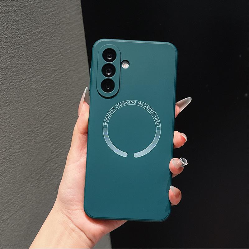 Samsung A17 Rubik's Cube Liquid Silicone Magnetic Phone Case - Full Coverage, Anti-Drop.
