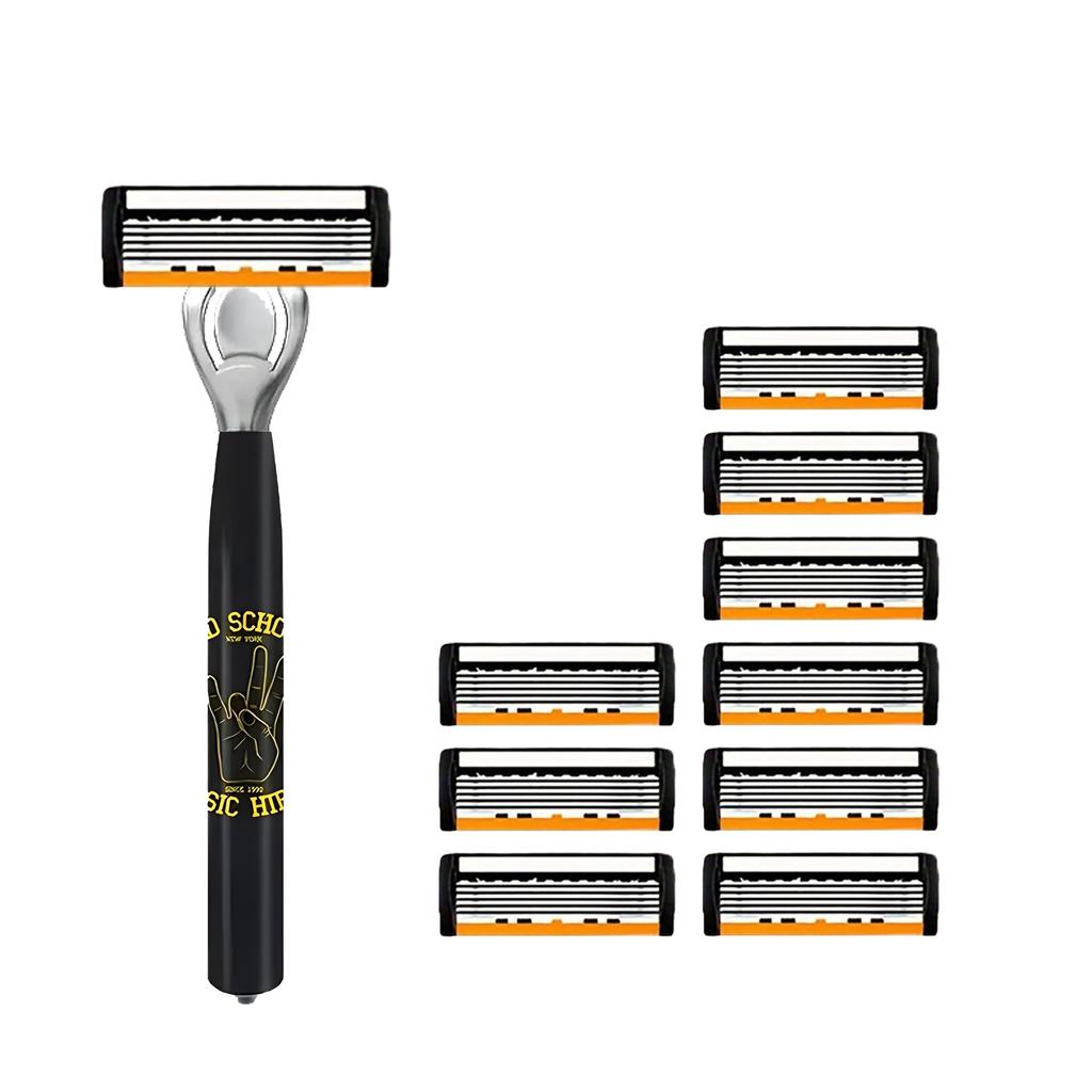 Pattern Razor Classic 6 Layer Safety Razor for Mens Shaving&Womens Hair Removal Shaving Blades Manual Shaver