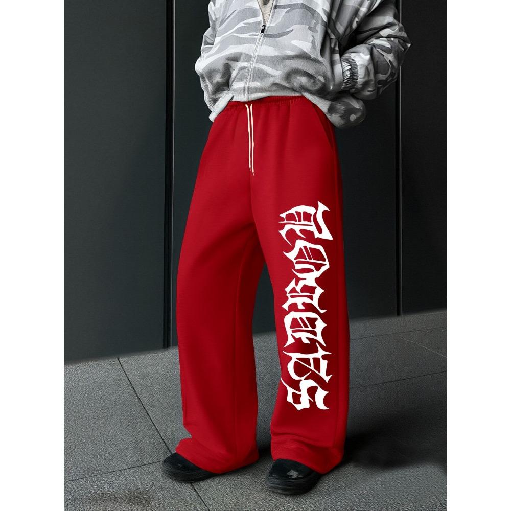 Men's versatile drawstring loose casual sports trousers suitable for all seasons streetwear pants