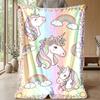 Fantasy Unicorn Adventure Theme blanket Lightweight Warm Flannel Blanket Decorative Throw Blanket for Home Decoration