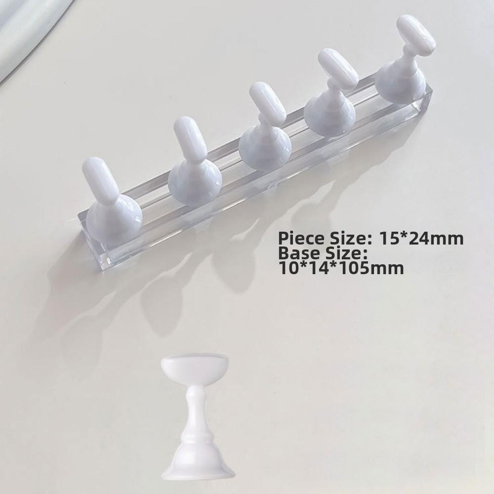 5Pcs Crystal Base Magnetic Nail Art Holder Reusable Nail Art Display Stand Nail Artists