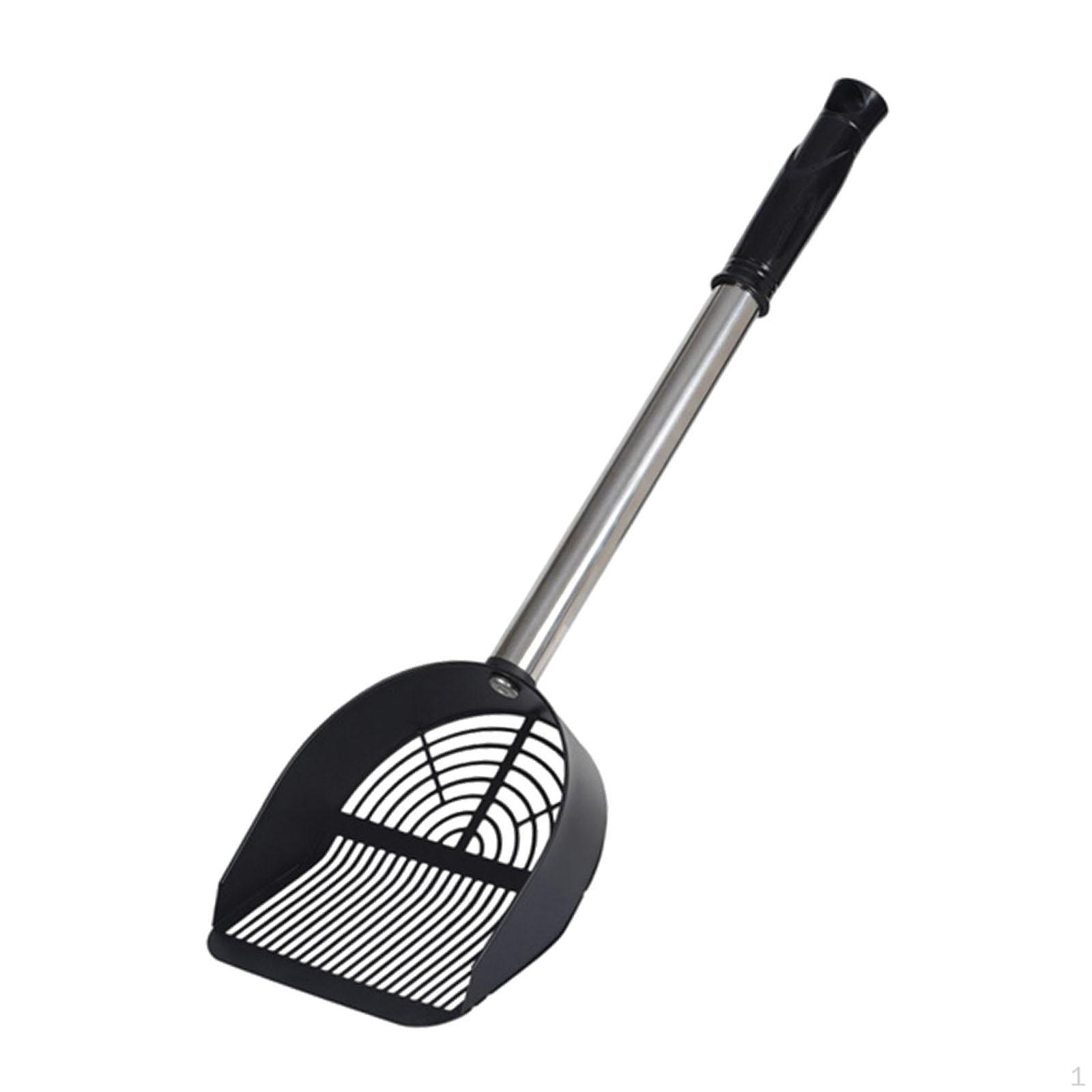 

Инструмент для уборки кошачьего туалета с удлиненной ручкой и большой корзиной чёрный