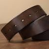 Gürtel Herren Persönlichkeit Mode Trend Kontrastfarbe Punkte Leder Dornschließe Erste Schicht Rindsleder Retro Reines Kupfer Jeansgürtel
