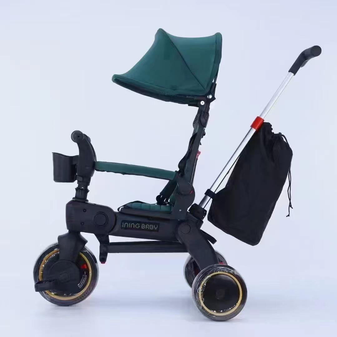 

Детский многофункциональный складной трехколесный велосипед-коляска для детей 3-6 лет – Легкий для мальчиков и девочек